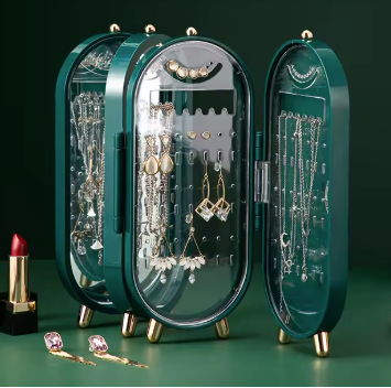 CrystalKeep - Jewelry Storage Case with Mirror