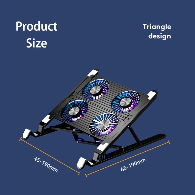 Foldable Laptop Cooling Pad with Fans