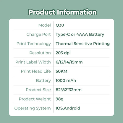 Mini Bluetooth Label Printer