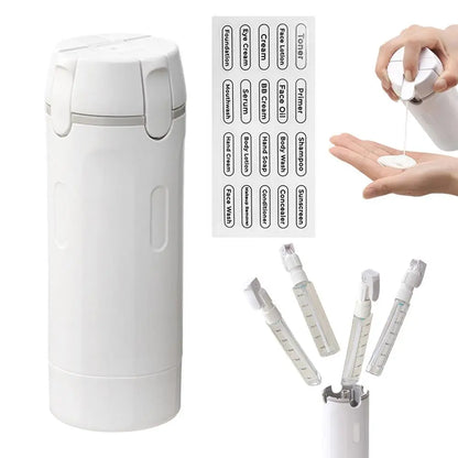 4-in-1 Travel Refillable Bottle Set – Compact Toiletry Dispenser