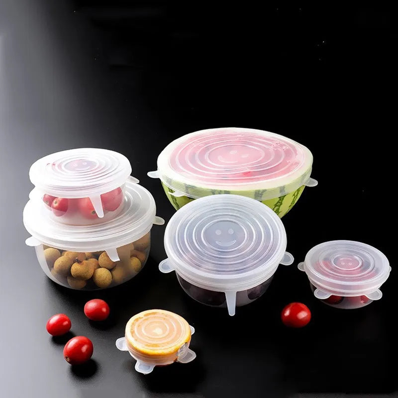 FreshSeal Reusable Silicone Stretch Lids – 6-Piece Set