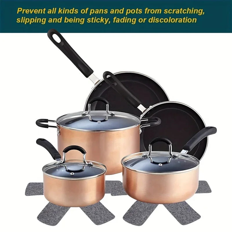 3 Pcs - Pot Pan Felt Protectors Set