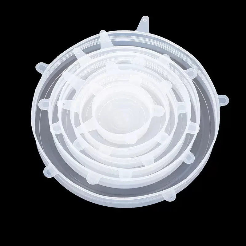 FreshSeal Reusable Silicone Stretch Lids – 6-Piece Set